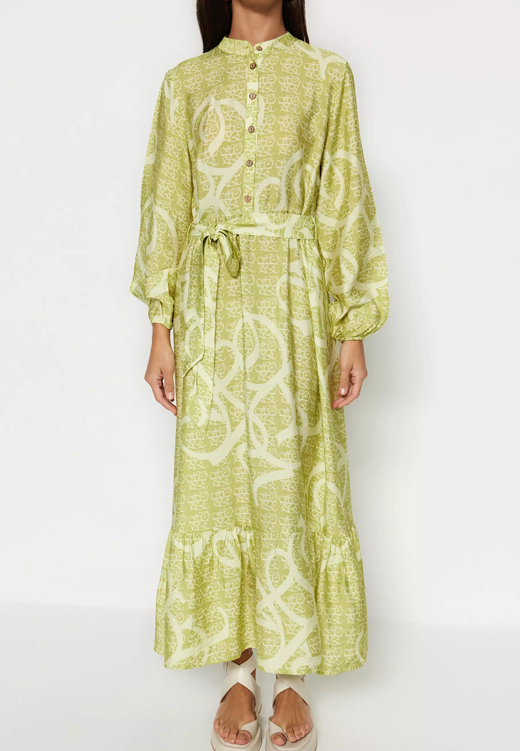 Printed Ruffled Dress