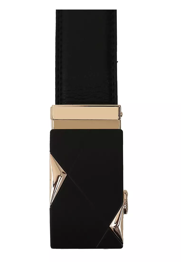 Hazel Tali Ikat Pinggang Fashion Pria Model 1 Material Kulit Premium ORIGINAL - Black