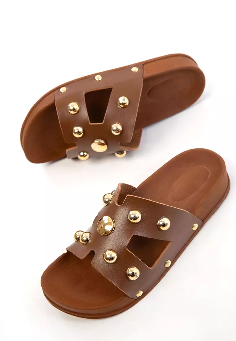 Tan Women's Slippers 20661