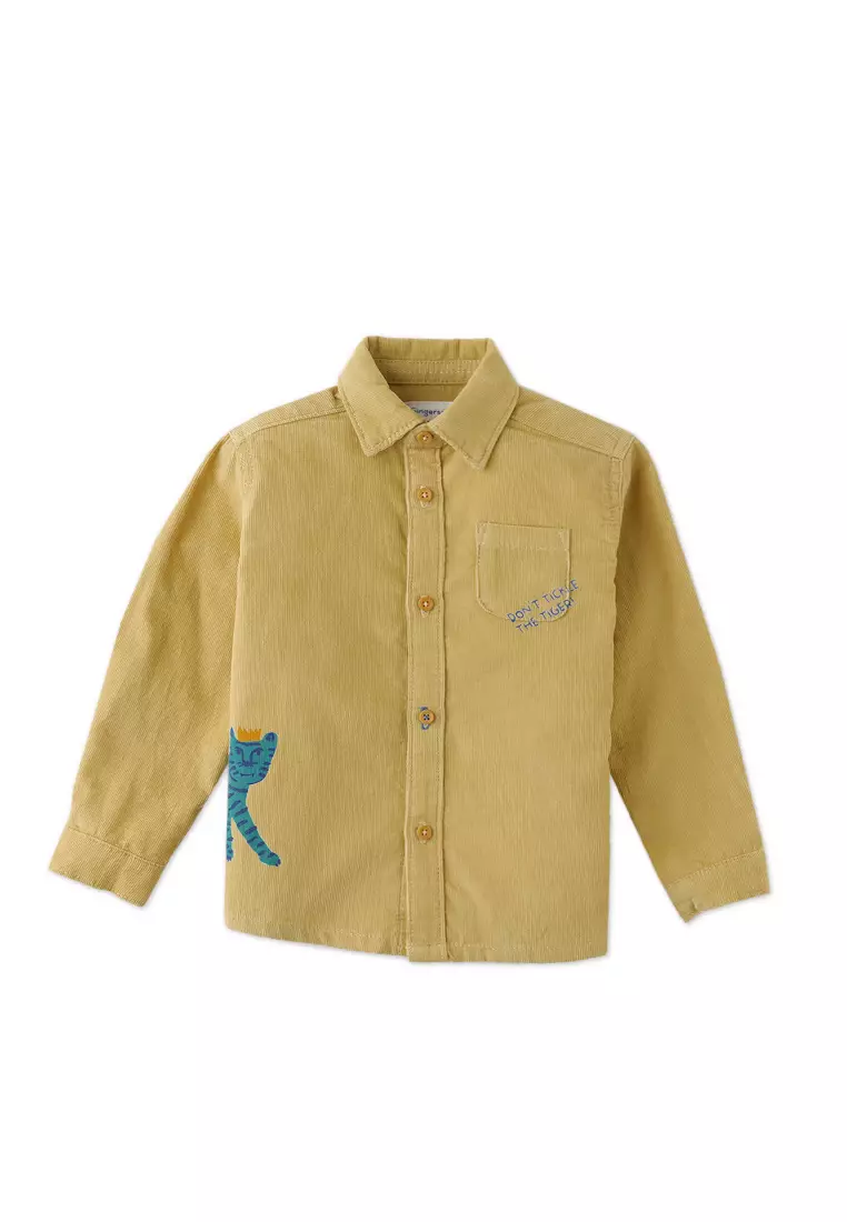 Baby Boys DonT Tickle The Tiger Fine Cord Shirt