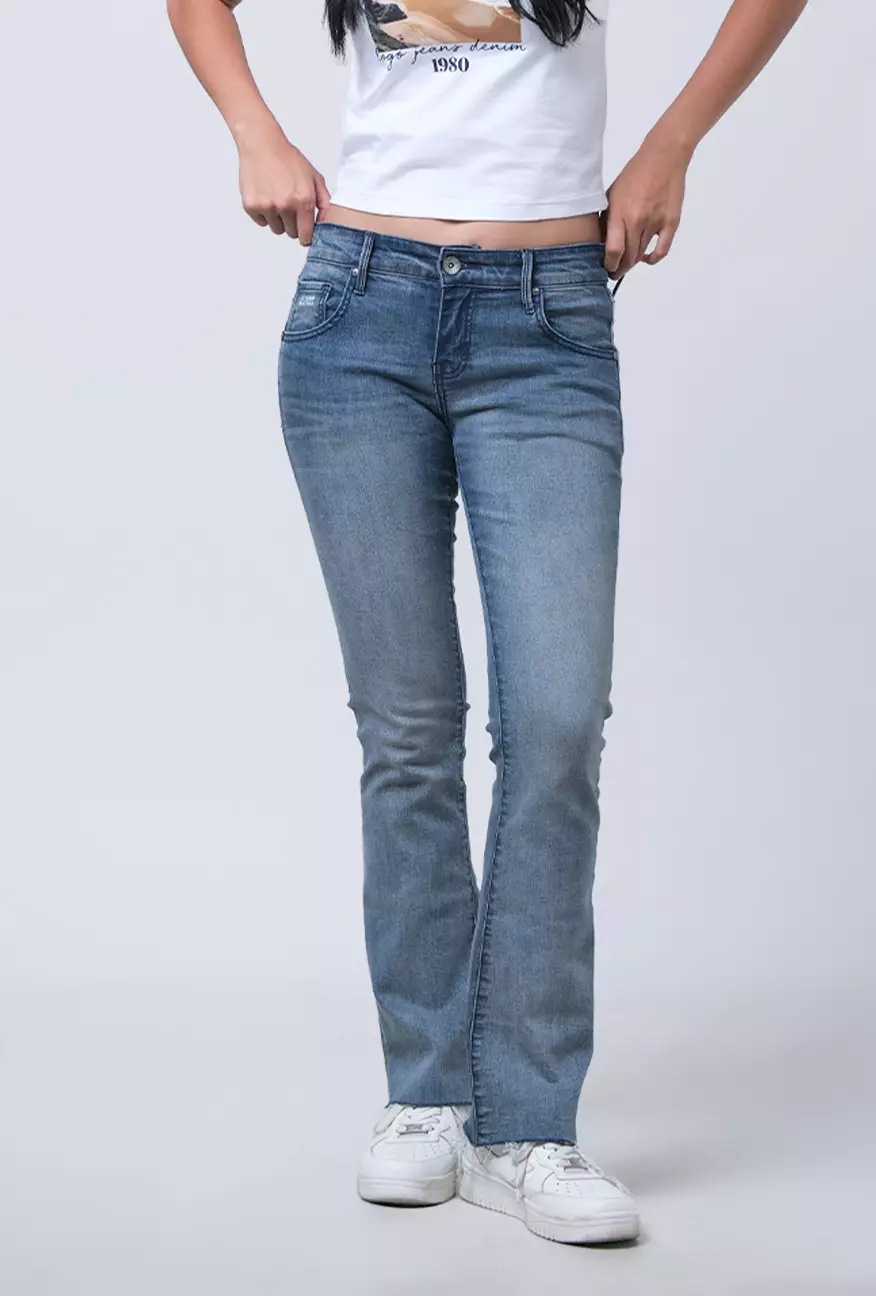 Celana Jeans Wanita Bootcut J3 Series Medium Blue
