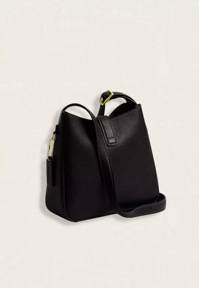 Coach Hadley Mini Crossbody Bag With Signature Canvas Black