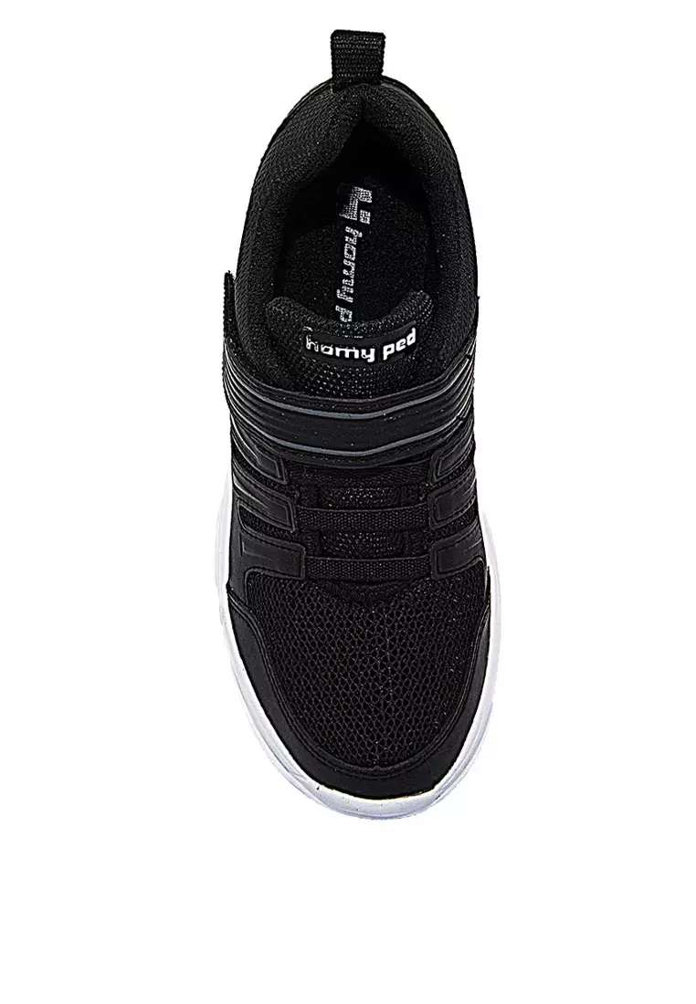 Homyped Shine 01 Sepatu Sekolah Anak Hitam Putih Laki-laki dan Perempuan (Unisex) Berhadiah