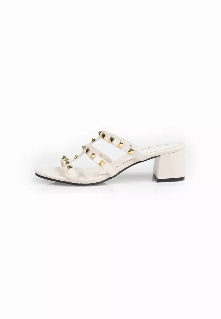 SEIS Yola Sandal Heels Wanita Hak 5 cm - CREAM