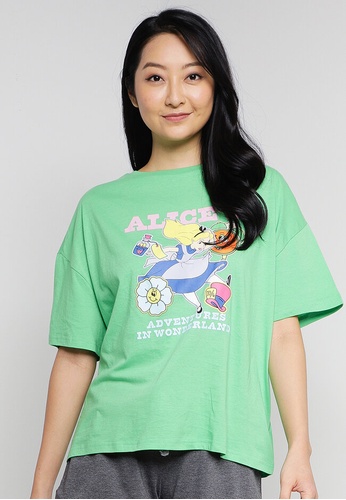 Cotton On Body green Oversized Jersey Bed Tee 83423AA45A9B87GS_1