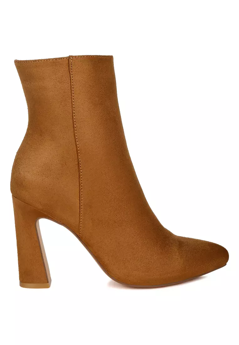 London Rag Block Heeled Ankle Boots in Tan 2025 Buy London Rag