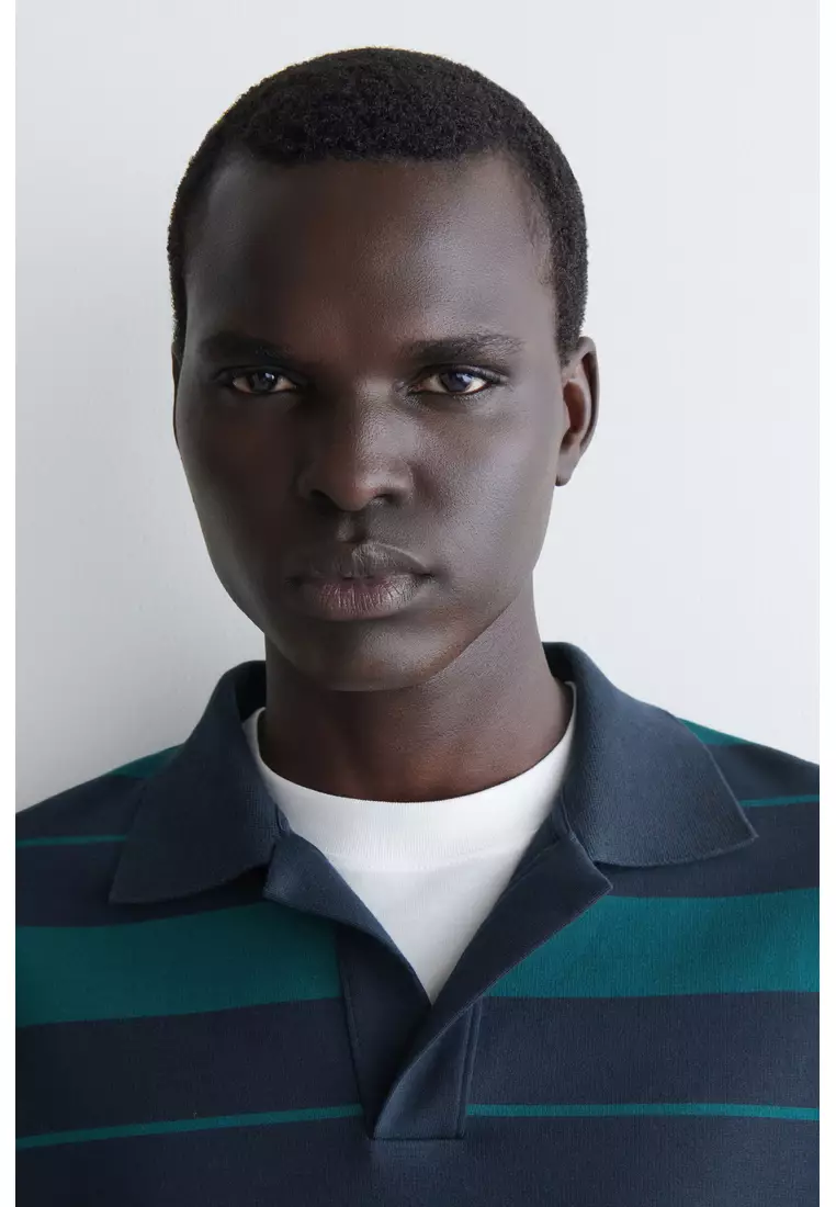 OVERSIZED STRIPED COTTON RUGBY SHIRT