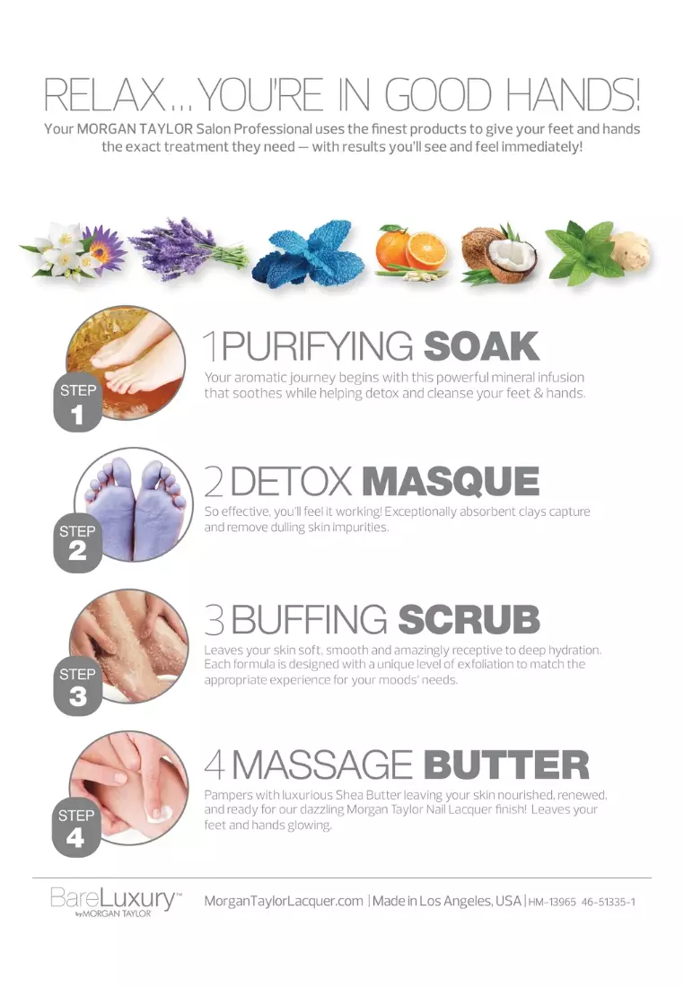 Morgan Taylor Bare Luxury Complete Manicure & Pedicure - Detox Ginger & Green Tea 4pk  [MT51319]
