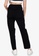 ZALORA BASICS black Drawstring Waist Ripped Detail Jeans 85D61AA4E5C7F9GS_2