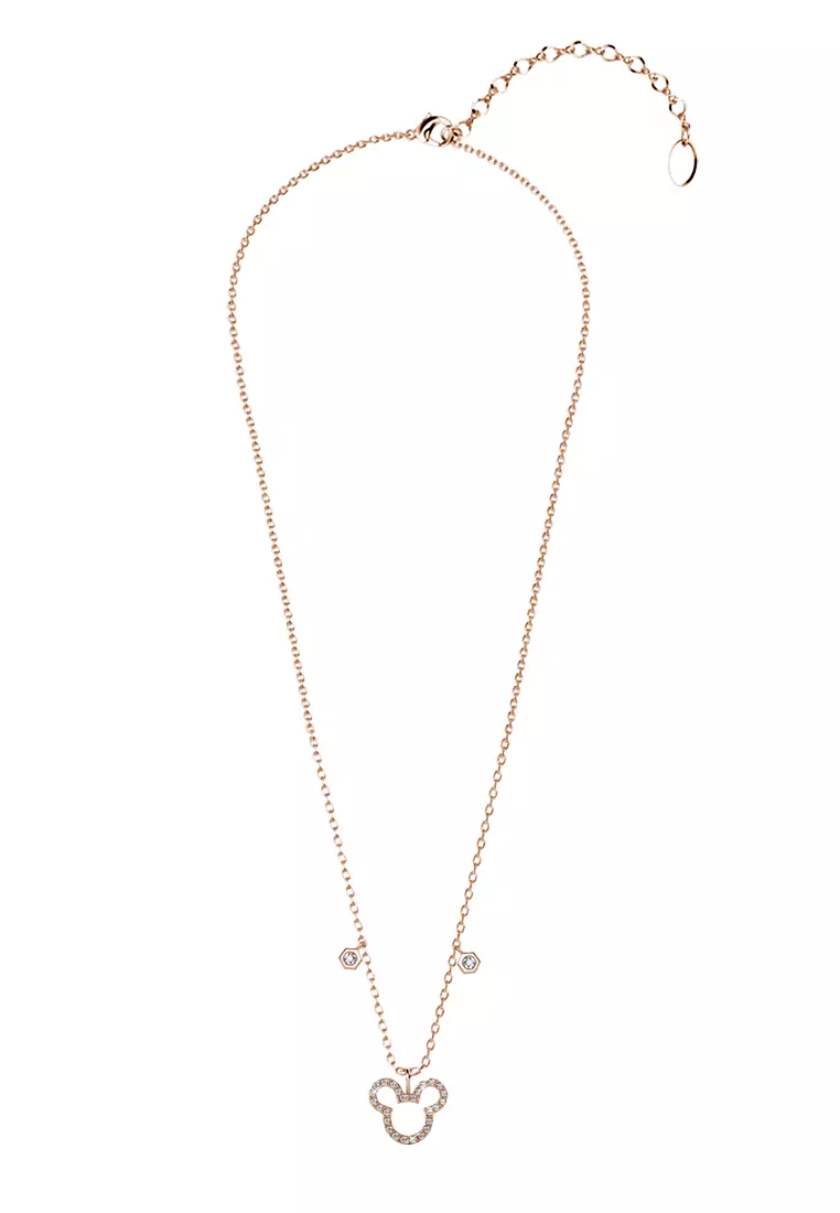 Mickey Pendant RG - Kalung Crystal by Her Jewellery