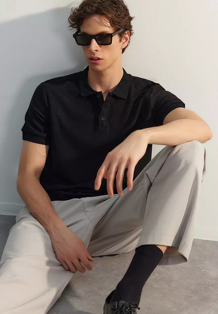 L.E Textured Polo Shirt