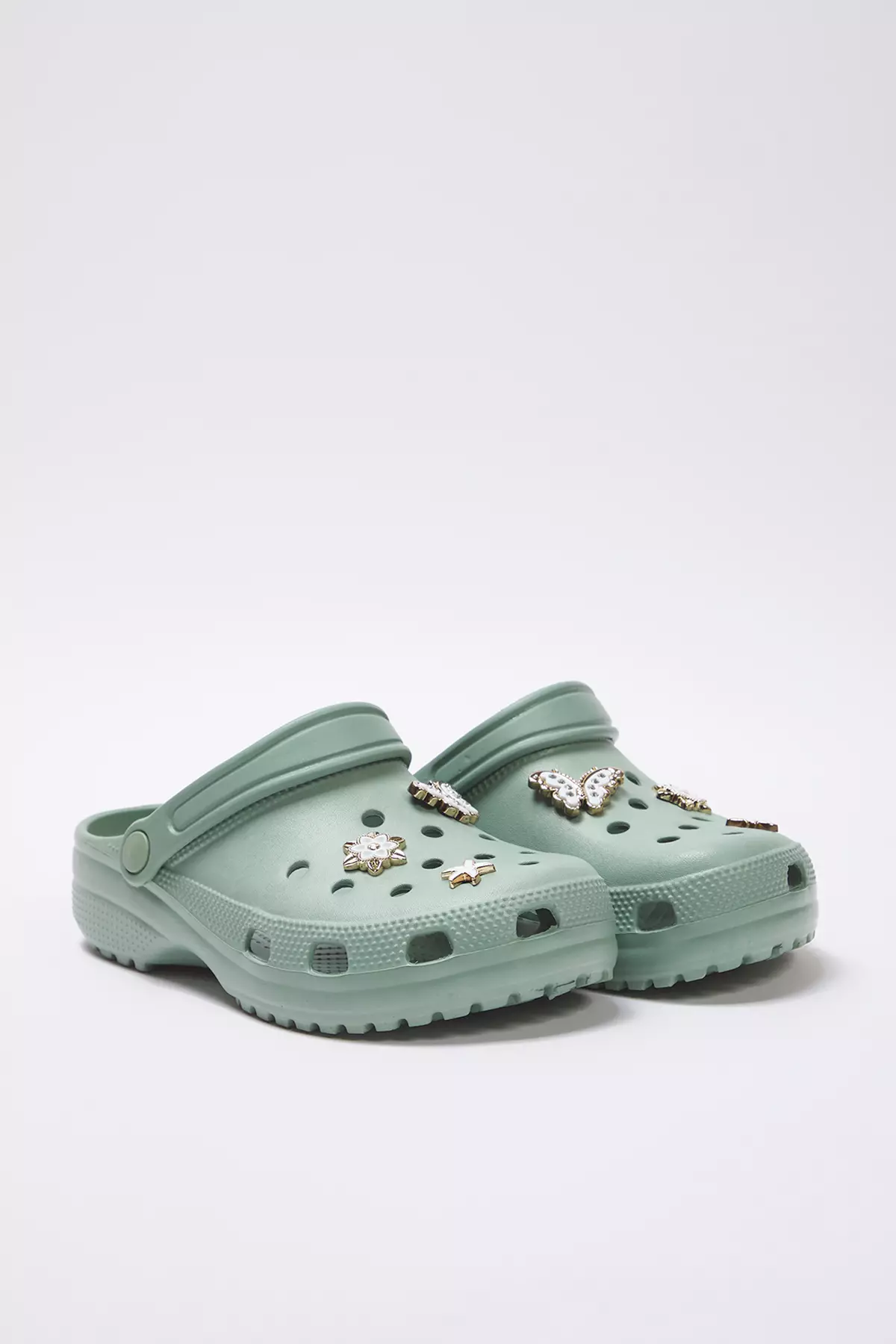 Mint Buckle Accessory Detailed Light Sole Women's Eva Closed Front Sandals Slippers Takss25Sd00033