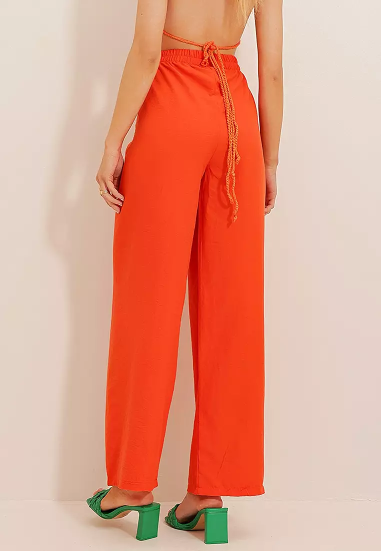 Buy Alacati Elastic Waist Casual Fit Pants 2024 Online