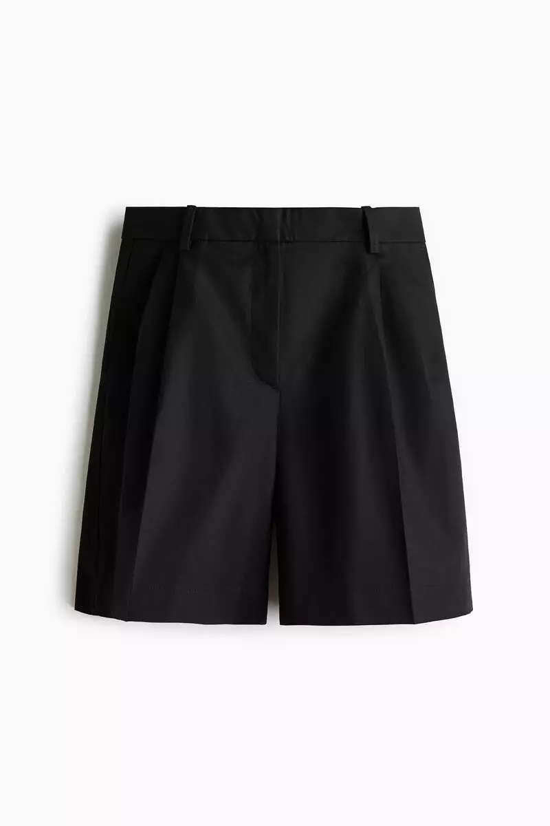 Linen-blend tailored shorts