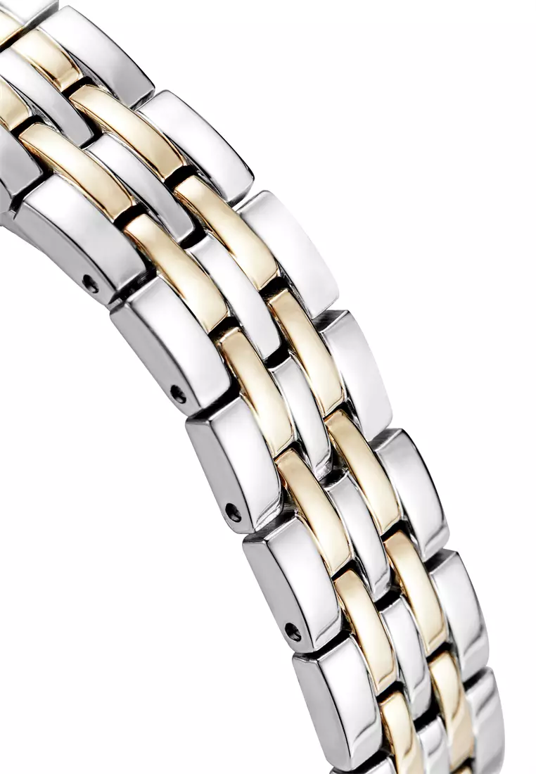 Hampton 22×28mm女士手表 銀色表盤 優雅金色矩形表盤 304不鏽鋼表帶 - 金色