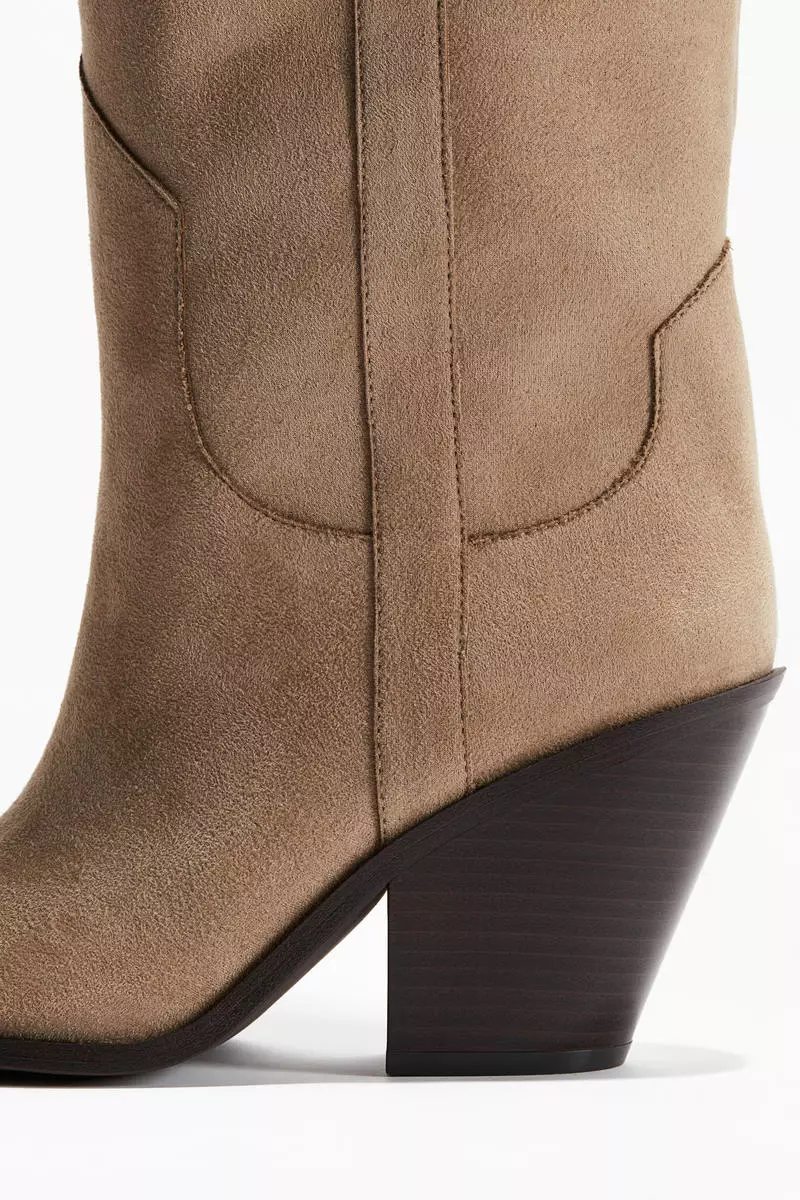 Buy H&M Knee-high cowboy boots 2025 Online ZALORA