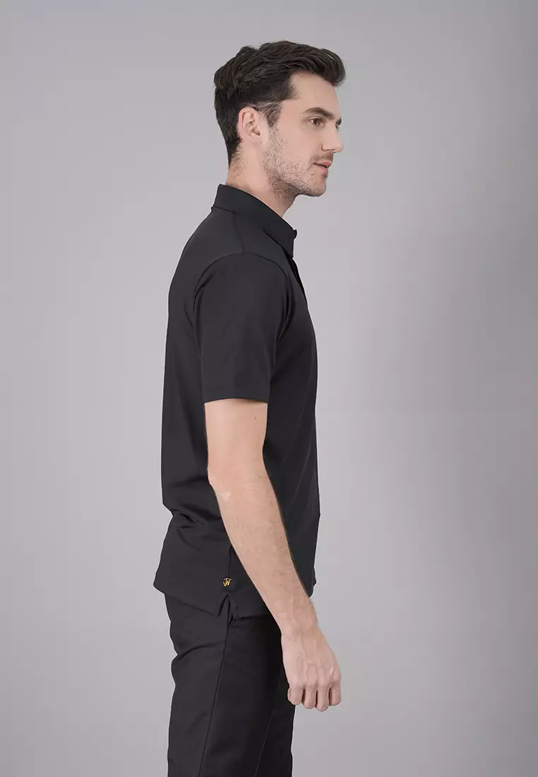 Johnwin - The Alpha Drifit - Kaos Polo Pria - Motif Polos - Lengan pendek - Mikrofiber & Polyester - Mudah Menyerap Keringat - FWS