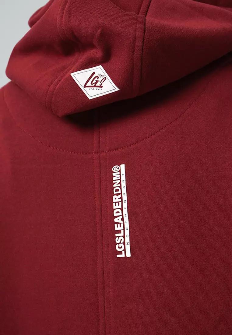 LGS Street - Patched Hoodie - Maroon - Merah - Streetwear - Basic - SH.20.R009.015