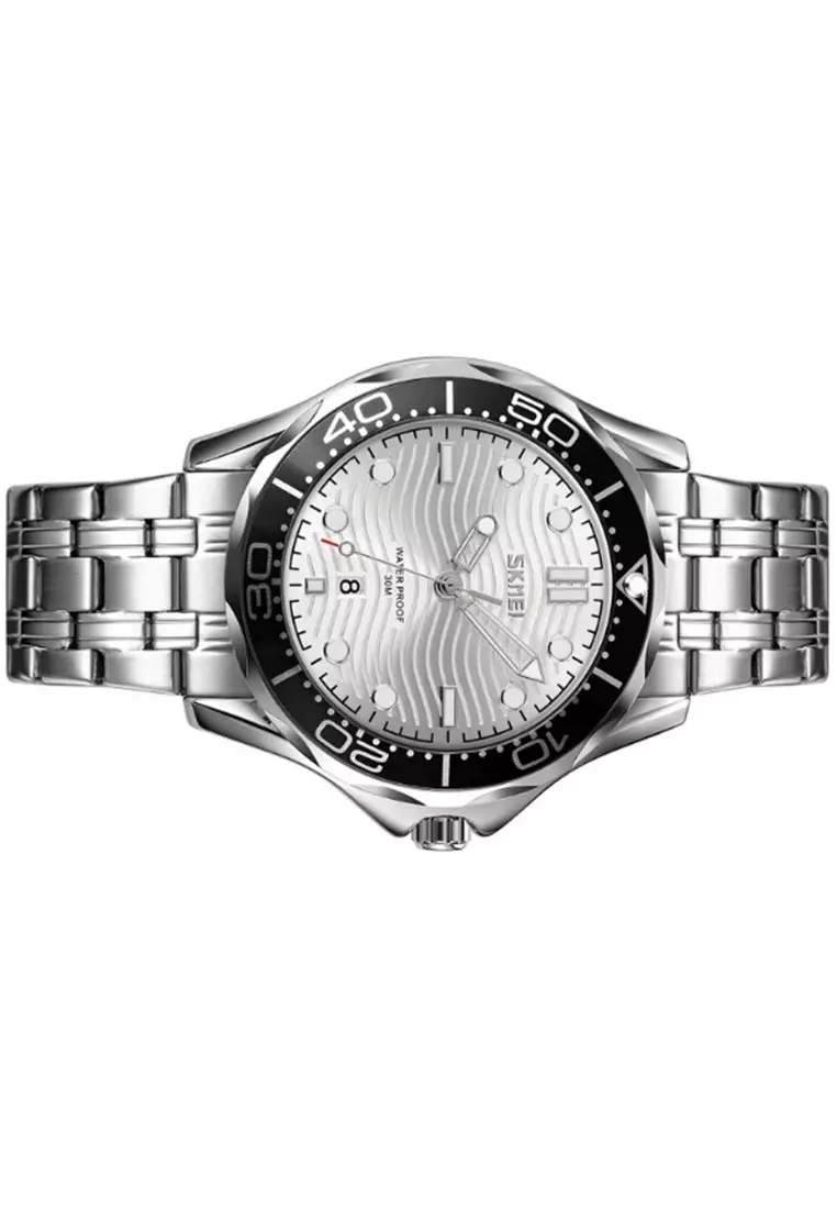 Jam Tangan Analog Pria Waterproof Strap Tali Material Stainless Steel GN79 ORIGINAL