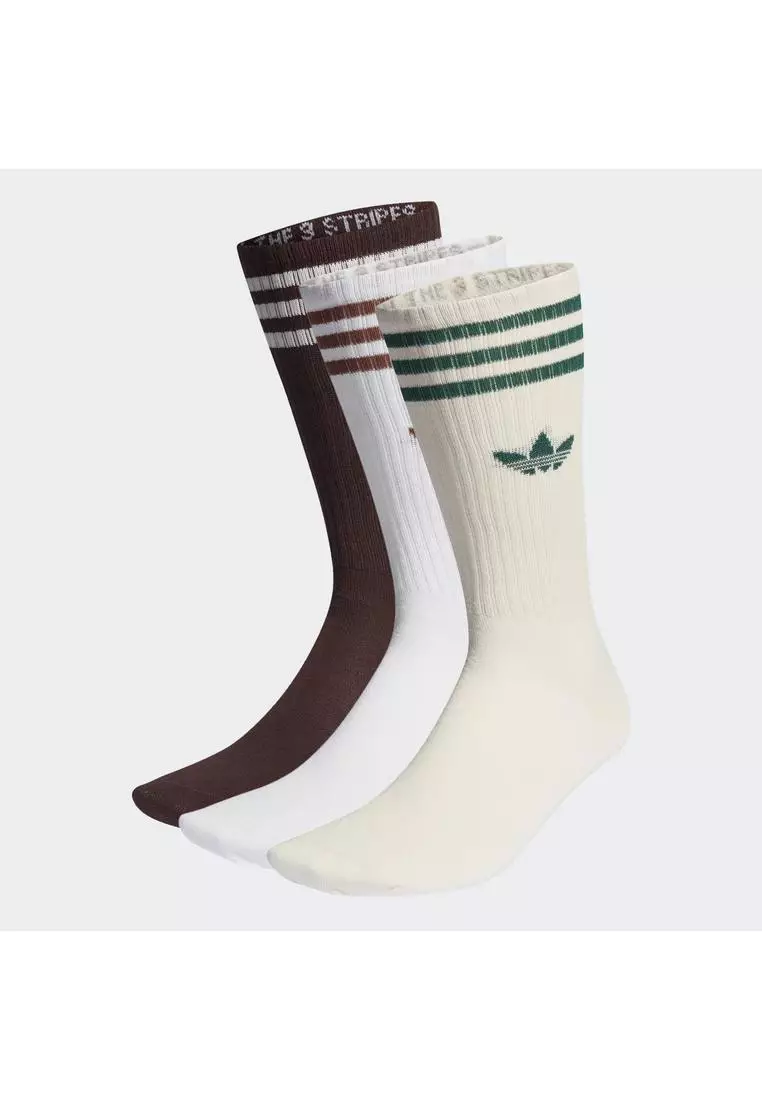 Adidas originals solid crew 3 pack socks outlet
