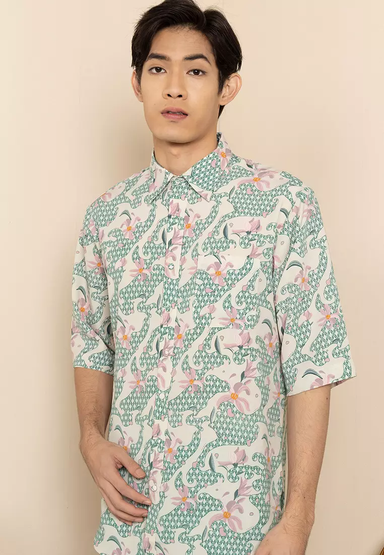 Buy Lubna Homme Batik Shirt Top 2024 Online | ZALORA Singapore
