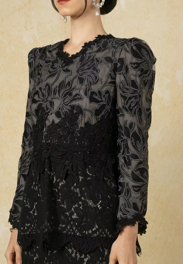 Mawar Peplum Lace Kurung Set
