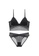 LYCKA black LMM0125-Lady Two Piece Sexy Bra and Panty Lingerie Sets (Black) 56081US346694FGS_1