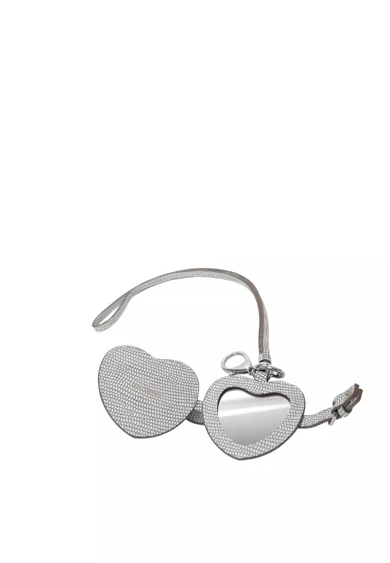 Heart Mirror Charm - Silver