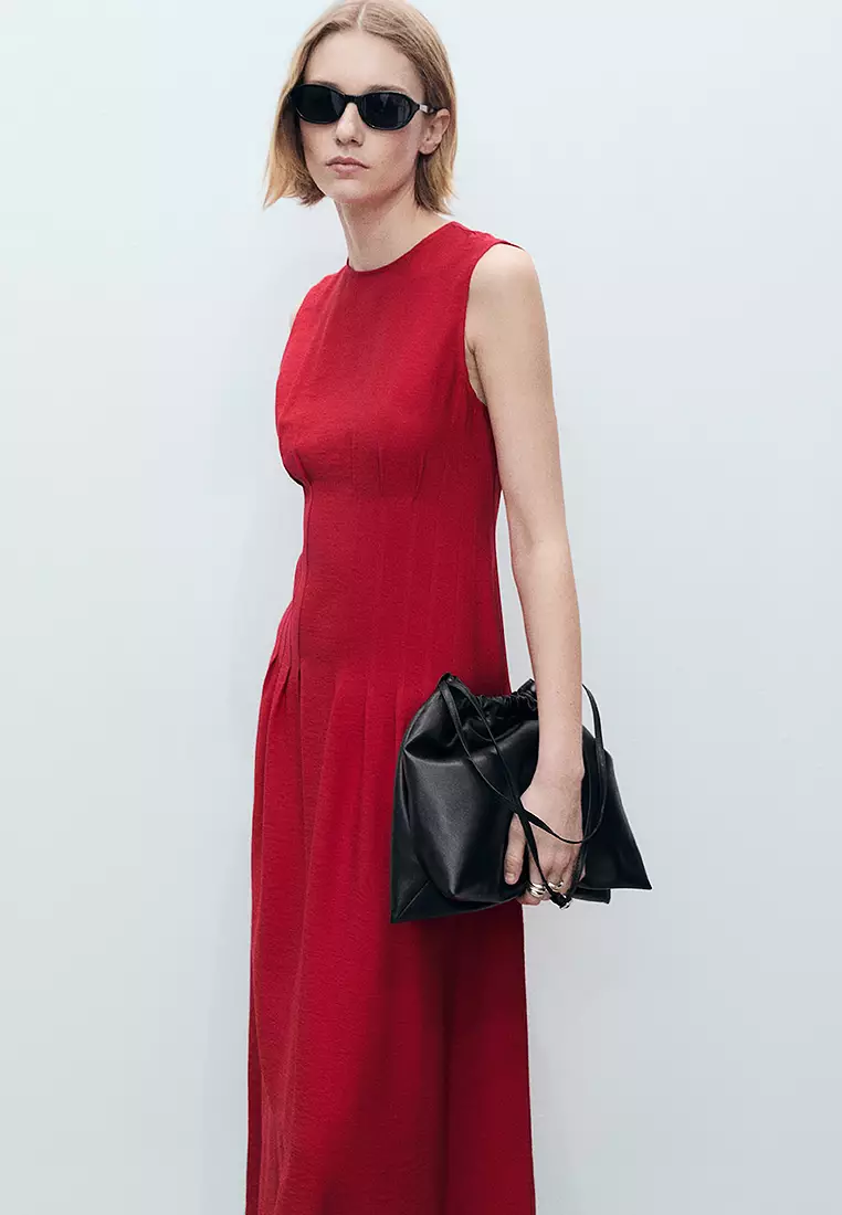 A-Line Dress With Pleats