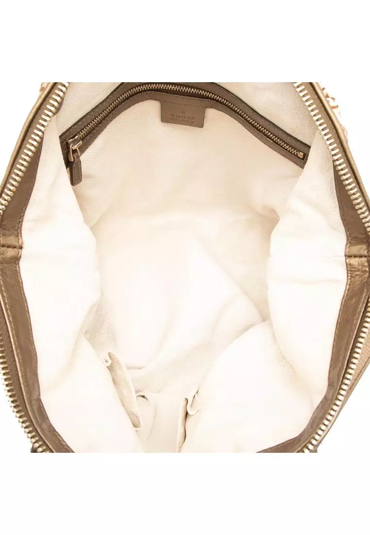Pre-Loved Gucci Gg Lurex Heart Bit Satchel