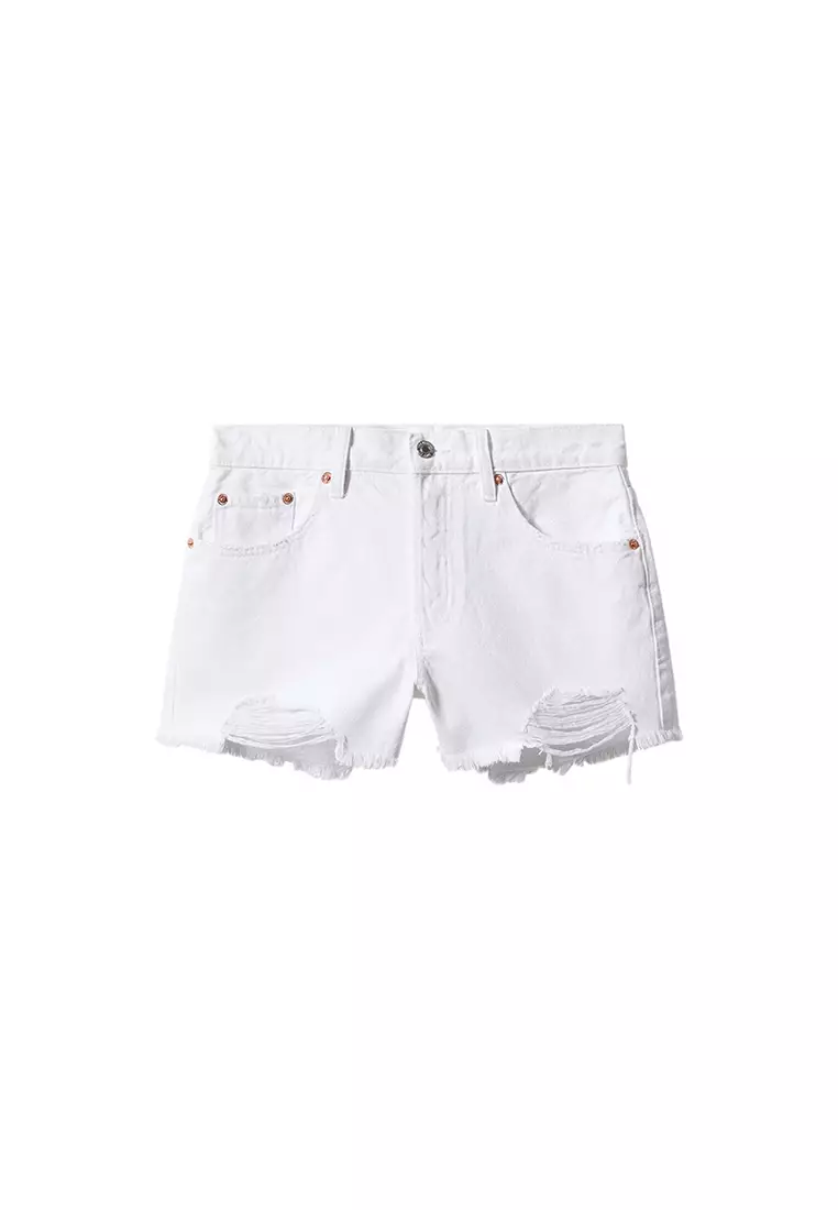 Buy Mango Broken Denim Shorts 2024 Online ZALORA Singapore
