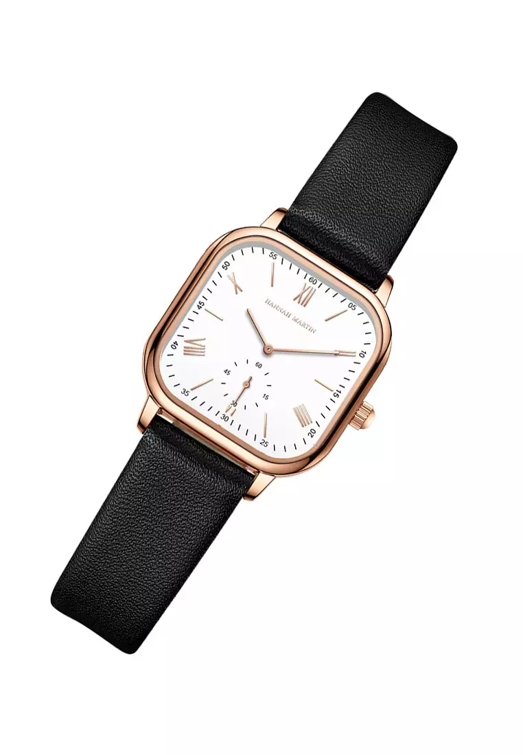 Squarov Roman Women Leather Quartz Watch