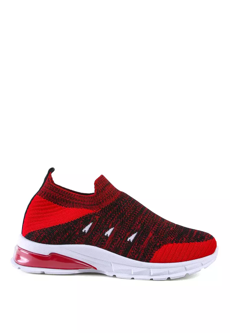 Red sock sale sneakers