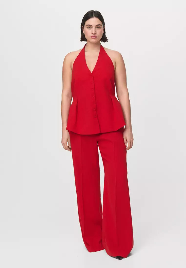 Peplum Top With Halter Neck