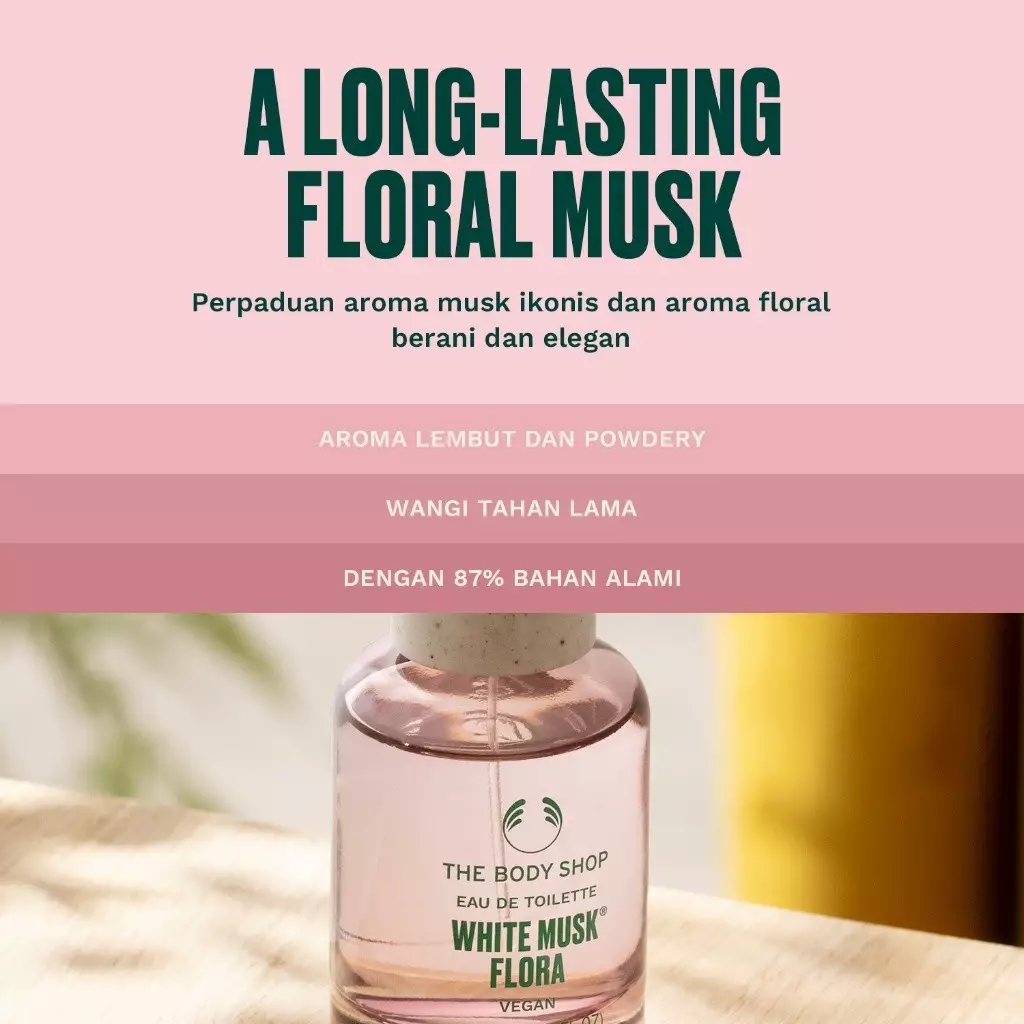The Body Shop White Musk Flora Eau De Toilette Parfum EDT 60ml