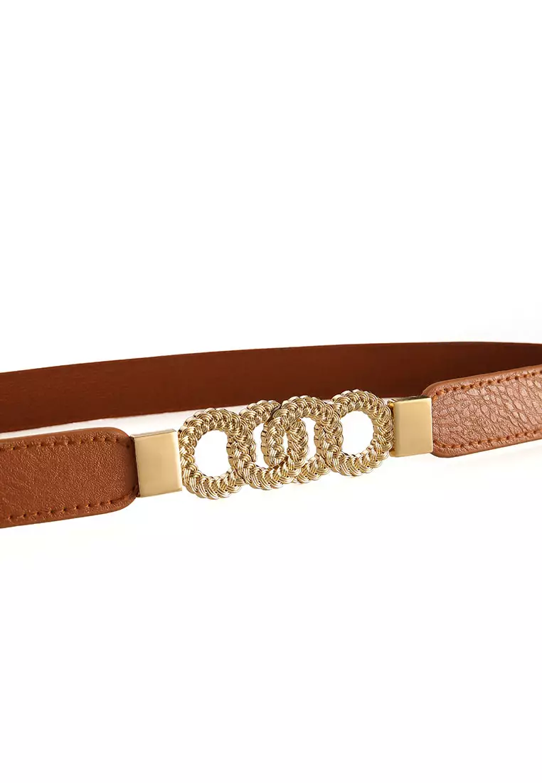 GYKACO ELISA Coffee - Ikat Pinggang Wanita - Fashion Belt \/ Sabuk