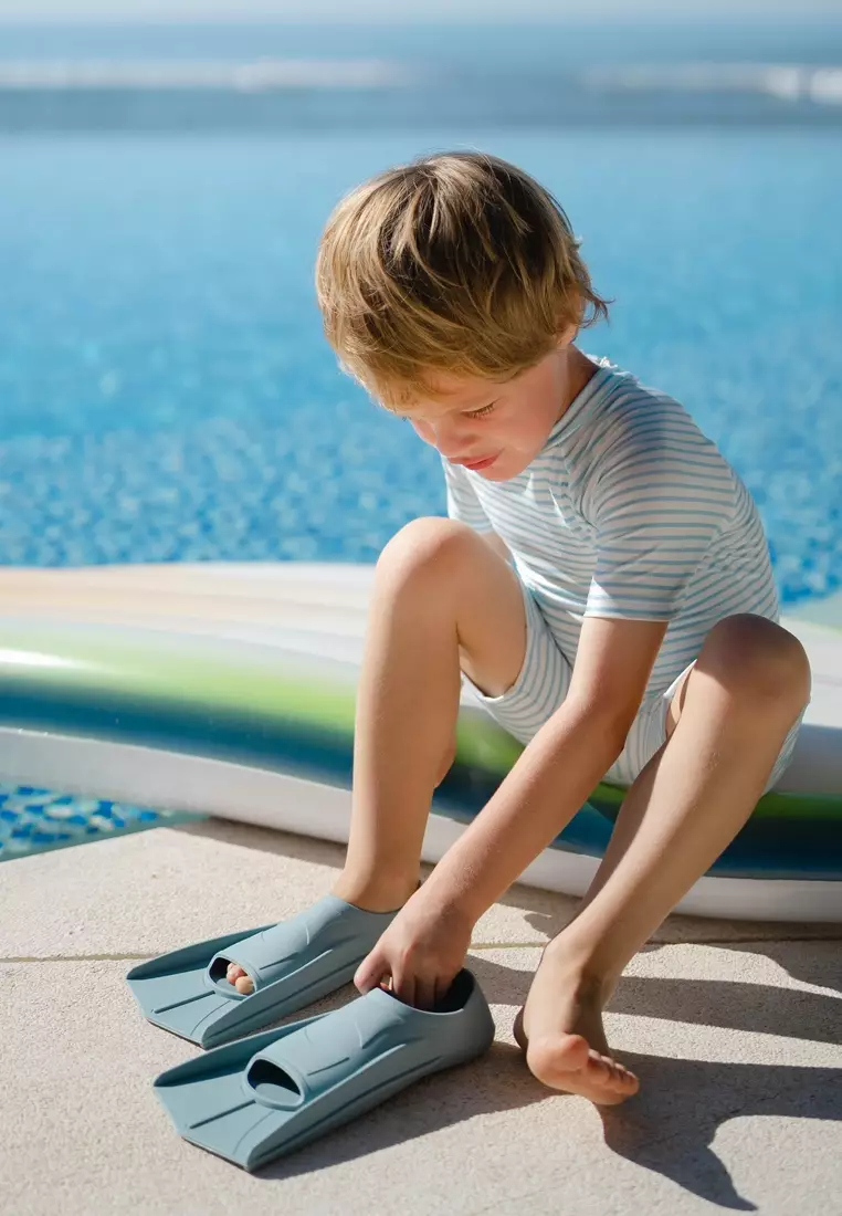 Kids Swim Fins, Aksesoris Renang Anak - Dove Blue