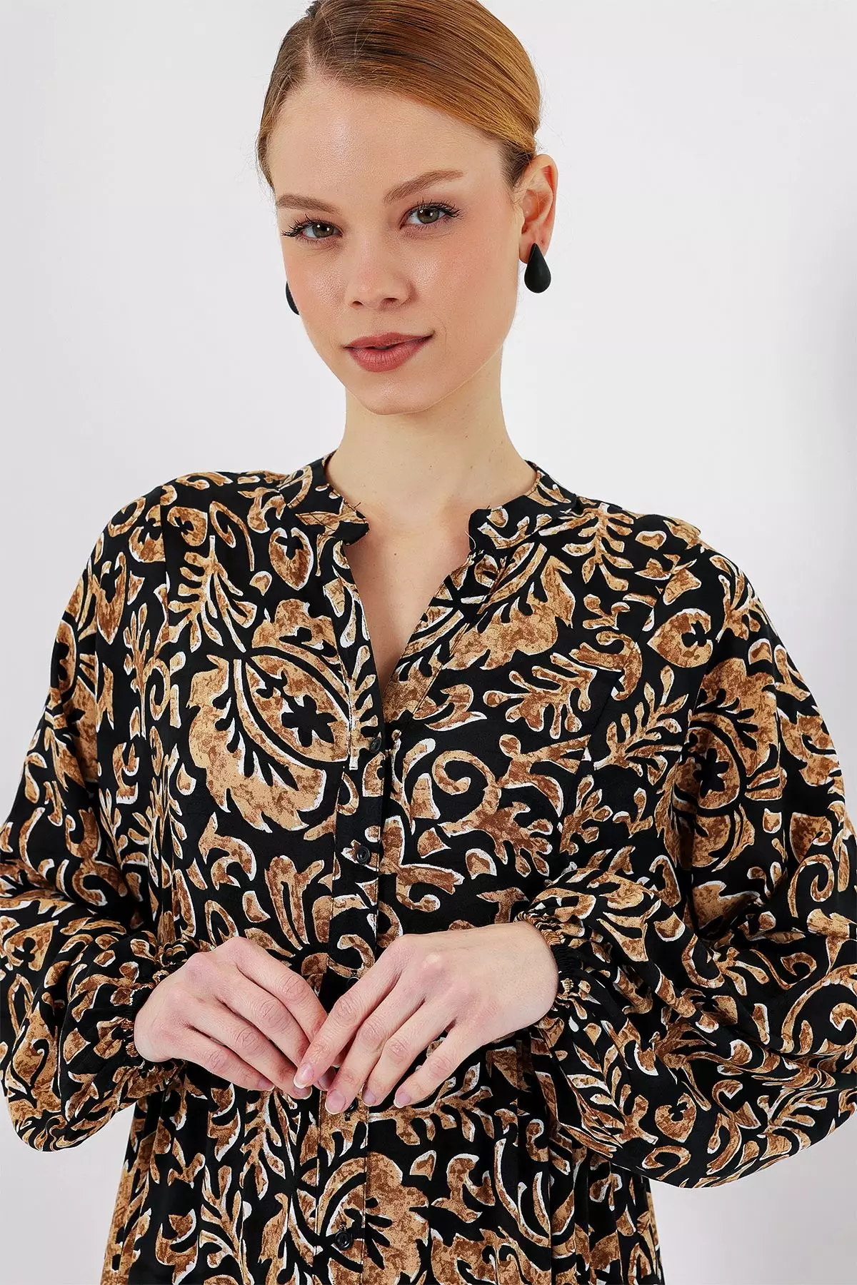Patterned Modest Dress