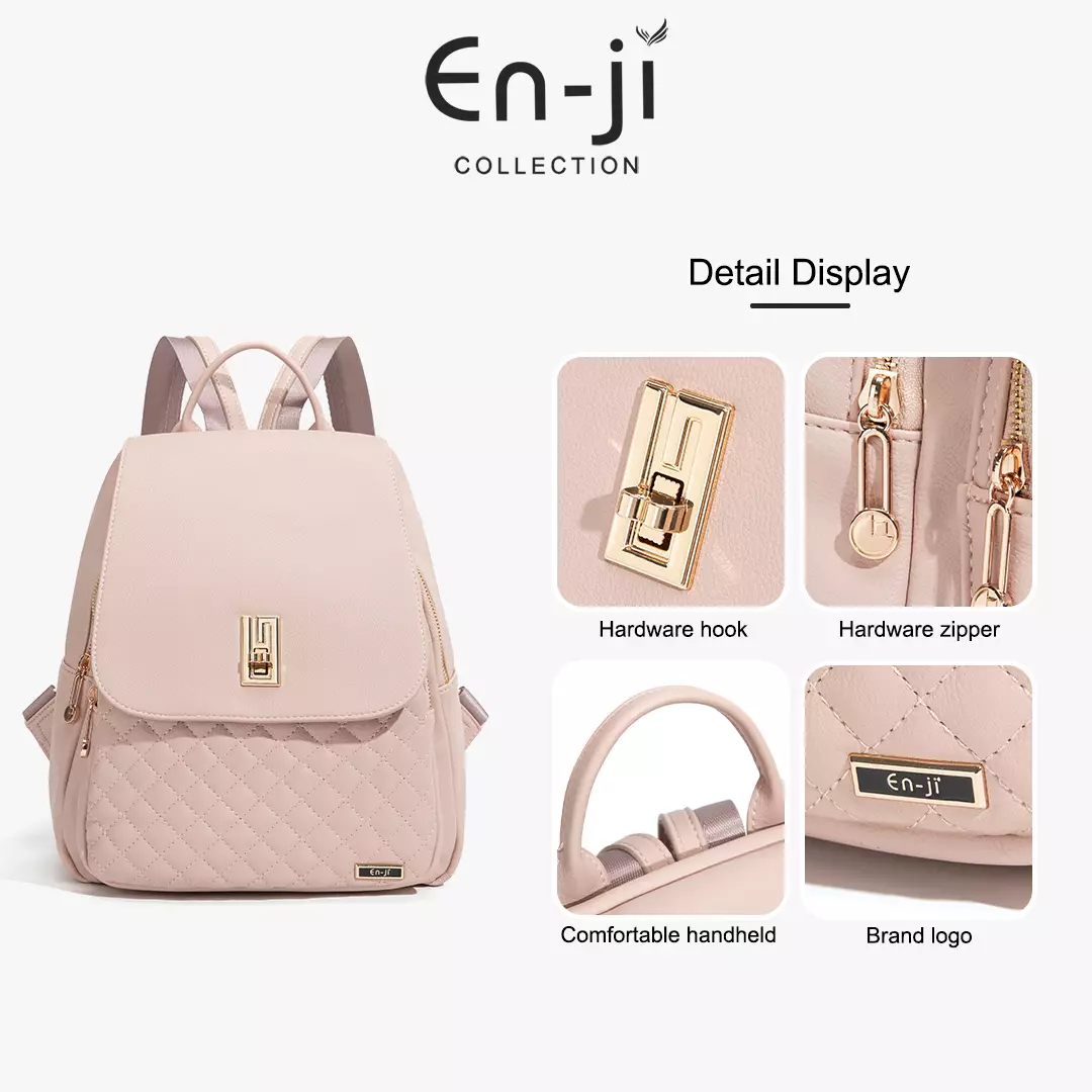 En-ji Munro Backpack Wanita Warna Cream