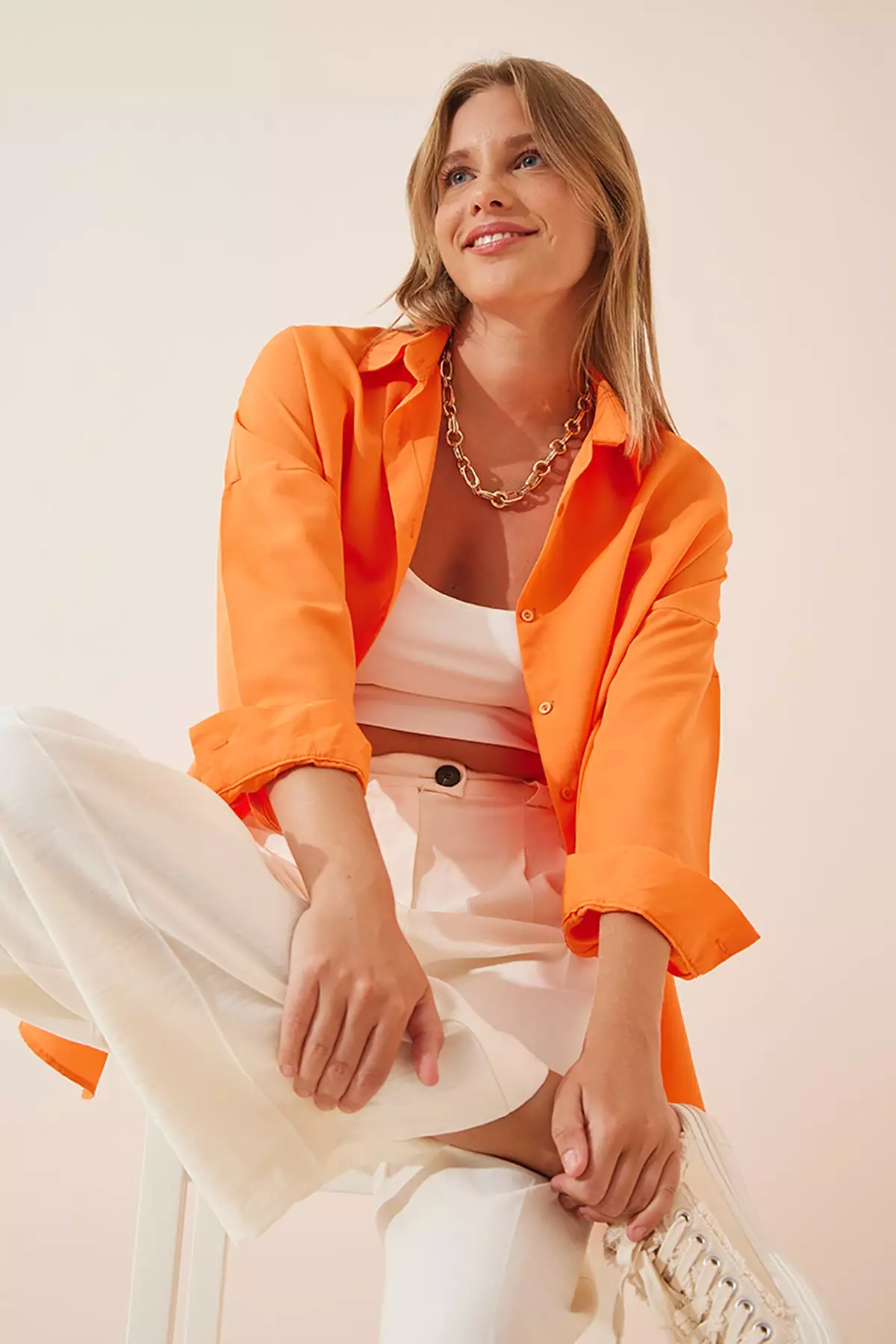 Oversize Long Basic Shirt