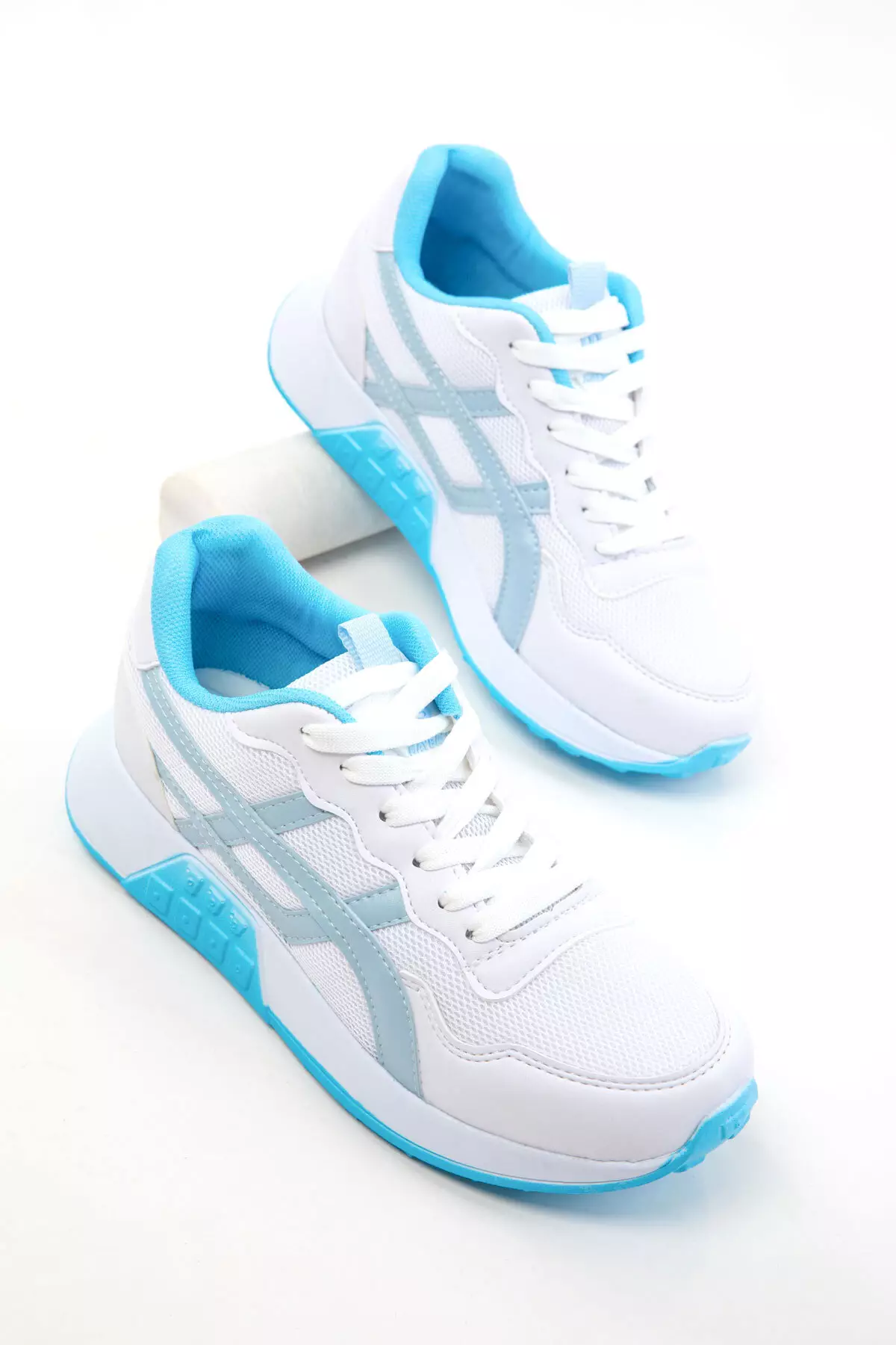 White-Blue Women's Sneaker 20654