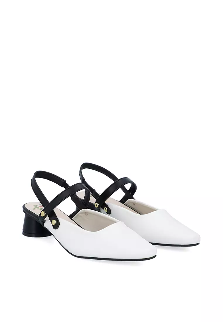 Carlo Rino White Classy Slingback Pumps 2024 Buy Carlo Rino