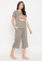 Clovia grey Clovia Fox Emoji Print Top & Solid Capri Set in Ash Grey - 100% Cotton EFE5DAA6249EA1GS_4