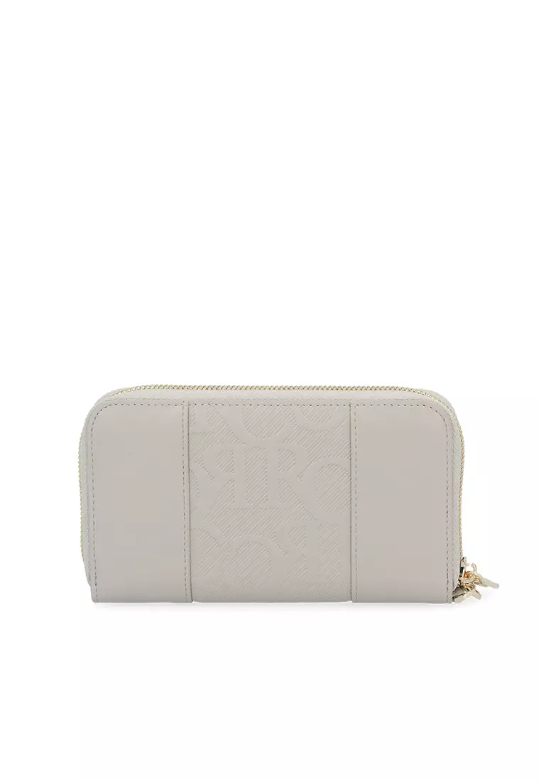 Khaki Gabrielle Zip-Around Wallet