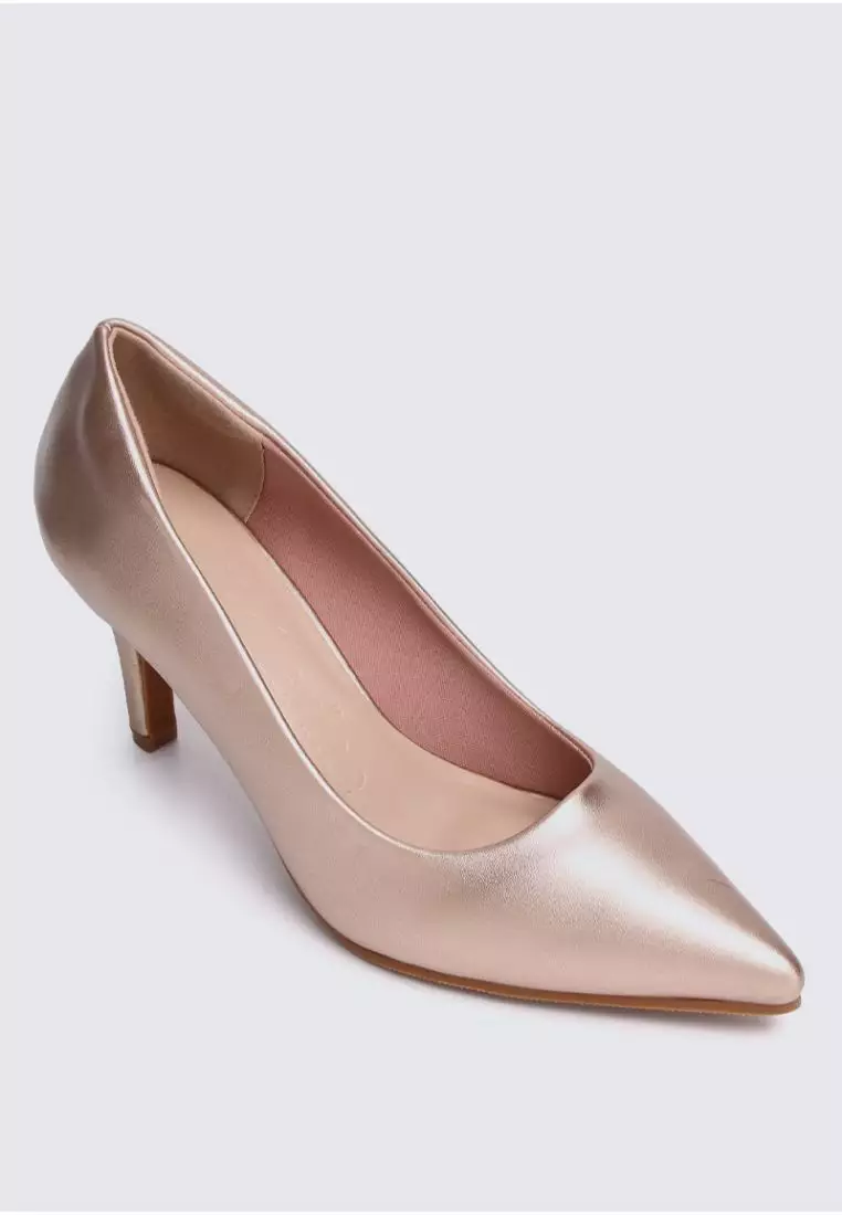 Ashley Comfy Pumps In Rose Gold
