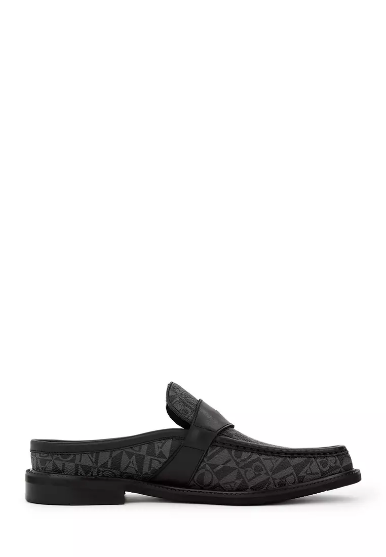 Discount on BONIA  shoes - SKU: Navy Blue Argilosi Monogram Driving Shoes