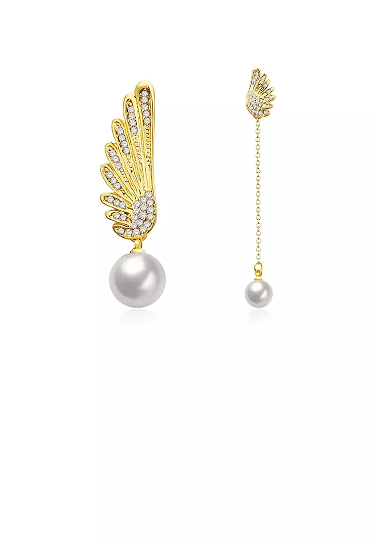 Gold wing earrings new arrivals