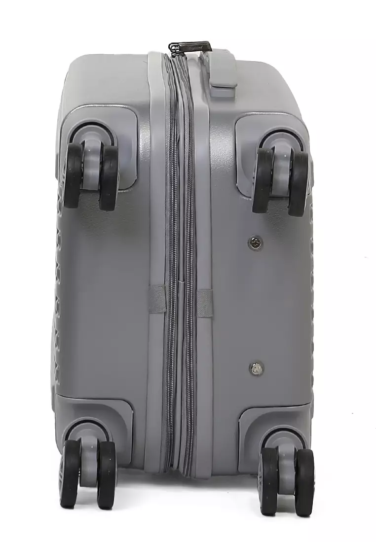 Carlton Koper Hardcase TSA Lock Unisex Size 20 Inch Suitcase Large Compartment Expander Zipper Material Polycarbonate ORIGINAL - Gray