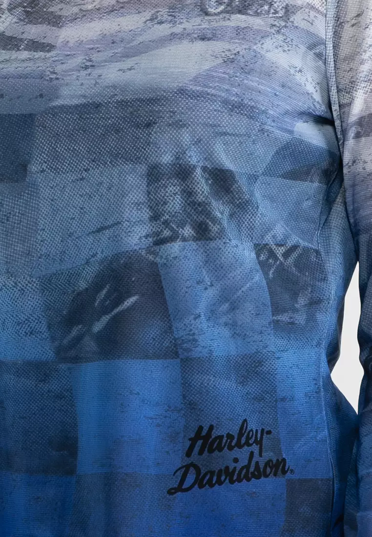 Harley-Davidson Cool Blue Mesh Top