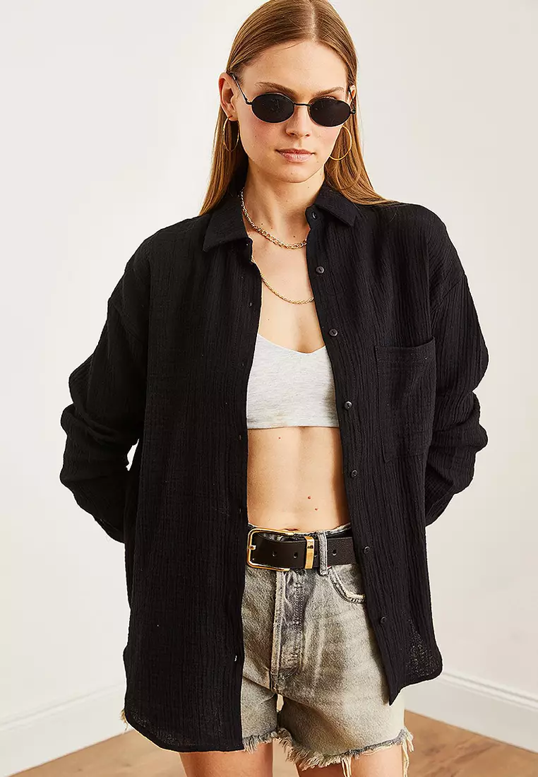 Oversize Basic Muslin Shirt